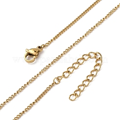1.5MM 304 Stainless Steel Curb Chain Necklaces&nbsp;NJEW-T016-28G