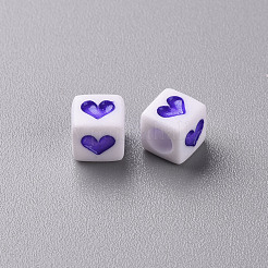 White Opaque Acrylic Beads&nbsp;MACR-T038-12E
