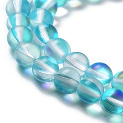 Synthetic Moonstone Beads Strands&nbsp;G-P528-J01-17