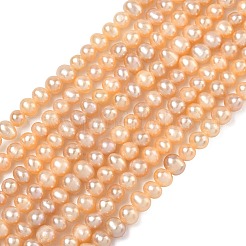 Natural Cultured Freshwater Pearl Beads Strands&nbsp;PEAR-L034-02