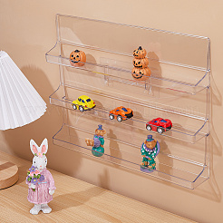 3 Tier Acrylic Wall Mounted Display Riser Stands for Car Toys&nbsp;ODIS-WH0043-215A
