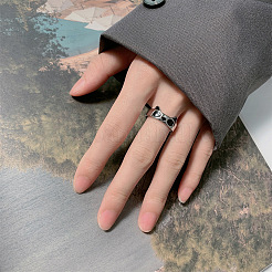 Fashionable Brass Enamel Adjustable Open Cuff Rings&nbsp;FS-WG4EF21-01