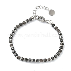 Natural Labradorite & Non-magnetic Synthetic Hematite Beaded Bracelets for Women&nbsp;BJEW-Z148-04P-01