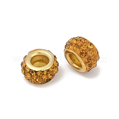 Alloy Rhinestone Clay Pave Beads&nbsp;ALRI-D300-04G-14