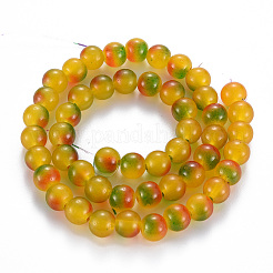 Spray Painted Glass Beads Strands&nbsp;LS-GGLA-S058-001D-03