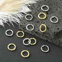 20Pcs 2 Colors Rack Plating Alloy Spring Ring Clasps&nbsp;PALLOY-CJ0002-40