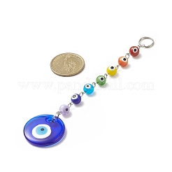 Handmade Evil Eye Lampwork Pendants Decorations&nbsp;HJEW-JM00897