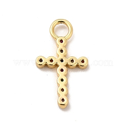 Rack Plating Brass Micro Pave Cubic Zirconia Pendants&nbsp;KK-P230-25G-02