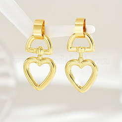 Chic Brass Heart Dangle Stud Earrings&nbsp;CF6186