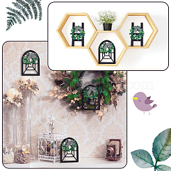 4Pcs 4 Style Wooden Farmhouse Wall Decor Window Frames&nbsp;AJEW-NB0002-88