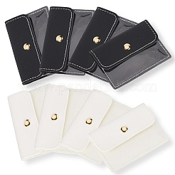 8Pcs 2 Colors Portable Imitation Leather Jewelry Bags for Travel&nbsp;ABAG-SP0001-37
