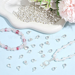 120Pcs Tibetan Style Alloy Rondelle Tube Bails&nbsp;FIND-PA0001-47S