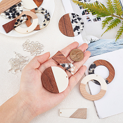 DIY Wooden Dangle Earring Making Kits&nbsp;DIY-OC0006-44
