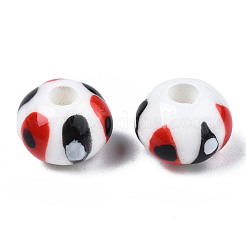 Handmade Porcelain European Beads&nbsp;PORC-S504-006