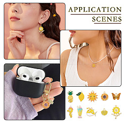 48Pcs 12 Styles Alloy Enamel Pendants&nbsp;ENAM-TA0002-95B