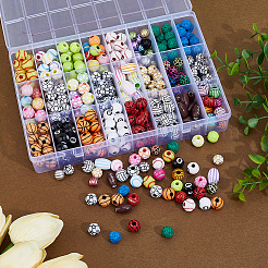 432Pcs 24 Colors Plating Acrylic Beads&nbsp;SACR-PA0001-29