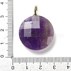 Natural Amethyst Faceted Pendants&nbsp;G-A287-02G-03