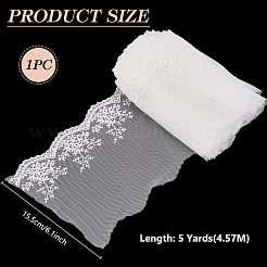 5 Yards Flower Pattern Polyester Lace Fabric&nbsp;DIY-BC0013-19