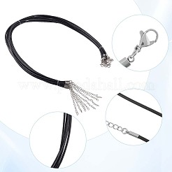 10Pcs Round Leather Cord Necklaces Making&nbsp;MAK-CL0001-01C