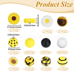 94Pcs 11 Styles Food Grade Eco-Friendly Silicone Beads&nbsp;SIL-PA0001-46