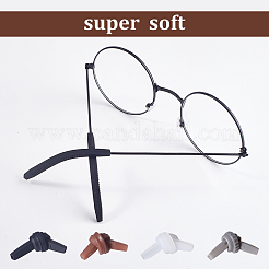 20 Pairs 4 Colors Silicone Eyeglasses Temple Tips Sleeve Retainer&nbsp;AJEW-GF0006-79
