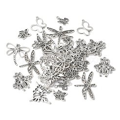 50Pcs 10 Styles Tibetan Style Pendants&nbsp;TIBEP-FP0001-15