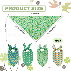 4Pcs 4 Styles Triangle Polyester Pet Handkerchi&nbsp;AJEW-CP0006-08B-06