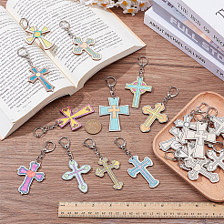 22Pcs 11 Styles Cross Wood Pendant Decorations&nbsp;KEYC-WR00003