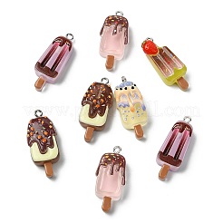 40Pcs 5 Styles Printed Resin Pendants&nbsp;RESI-CJ0005-15