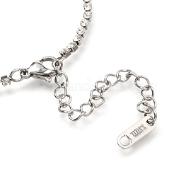 304 Stainless Steel Rhinestone Cup Chain Bracelets&nbsp;AJEW-B004-01B