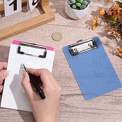 2Pcs 2 Colors Rectangle PP Plastic & Iron Clipboards&nbsp;AJEW-CP0011-68A
