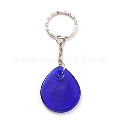 Teardrop Evil Eye Lampwork Keychain&nbsp;KEYC-JKC00228-02