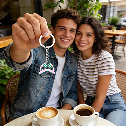 15Pcs 15 Styles Pickleball Theme PVC Pendant Keychains&nbsp;KEYC-SC0002-15