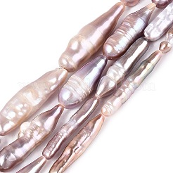 Natural Baroque Stick Pearl Keshi Pearl Beads Strands&nbsp;PEAR-N021-19-01C