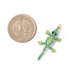 Glass Crocodile Pendants&nbsp;PALLOY-MZ00992