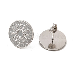 Non-Tarnish 304 Stainless Steel Stud Earring Cabochon Settings&nbsp;EJEW-I281-11P