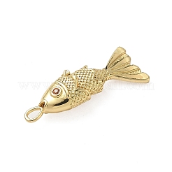 Brass Micro Pave Cubic Zirconia Pendants&nbsp;KK-I371-40G-01B