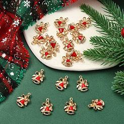 20Pcs Christmas Bell Alloy Enamel Pendants&nbsp;ENAM-YW0006-08