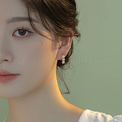 Alloy Plastic Pearl Round Cuff Earrings&nbsp;FS-WG69B0D-01