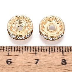 Brass Rhinestone Spacer Beads&nbsp;KK-N273-01C-G