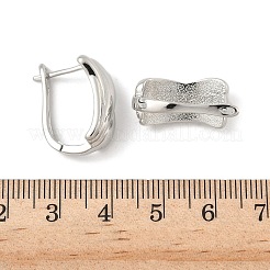Rectangle Brass Hoop Earrings&nbsp;EJEW-D320-21P
