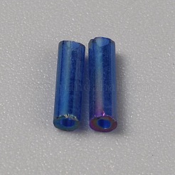 300Pcs Transparent Glass Round Bugle Beads&nbsp;GLAA-WH0015-74H