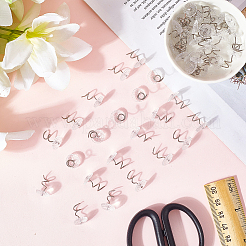 60Pcs Clear Acrylic Flat Round Head Iron Twist Pins&nbsp;FIND-SP0004-66