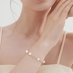 Natural Pearl Beaded Double Layer Multi-strand Bracelet&nbsp;BJEW-TA00243