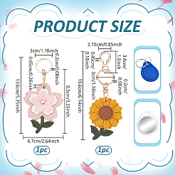 2Pcs 2 Styles Imitation Leather Anti-Lost Protection Covers&nbsp;AJEW-NB0008-57