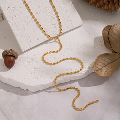 Elegant 304 Stainless Steel Rice Chain Y-Shaped Necklaces for Women&nbsp;DQ6451