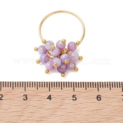 4Pcs Dyed Natural Freshwater Shell Finger Rings&nbsp;RJEW-JR01003