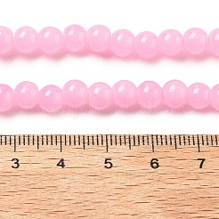 Baking Paint Imitation Jade Glass Round Bead Strands&nbsp;DGLA-XCP0001-25