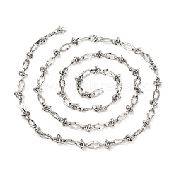 304 Stainless Steel knot with Oval Link Chains&nbsp;CHS-S012-05P