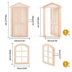 2 Pcs 2 Style Natural Wood Home Decorations&nbsp;DJEW-PH0001-10